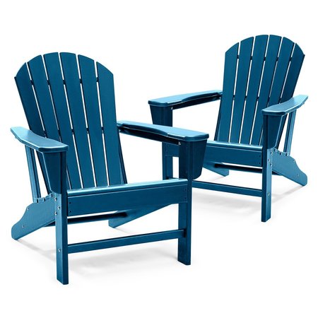 TAFEE Outdoor Adirondack Chair, Blue, 2PK OC-GD-2-BLUE